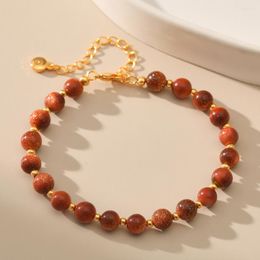 Charm Bracelets MKOPSZ Trend Boho Bracelet Round Sandstone Beaded For Women Fashion Jewellery Everyday Accessories Gifts