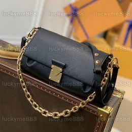 10A Mirror Quality Designers 24cm Small Favourite Bag Womens Flap Hobo Bag Luxurys Handbags Empreinte Embossed Leather Black Purse Crossbody Shoulder Strap Box Bag