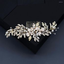 Headpieces Bridal Flowers Pearls And Crystal Hair Combs Wedding Headdress Handmade Accessories Jewellery 4 Buyers