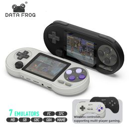 Portable Game Players DATA FROG SF2000 3 inch Handheld Game Console Player Mini Portable Game Console Built-in 6000 Games Retro Game Support AV Output 230726