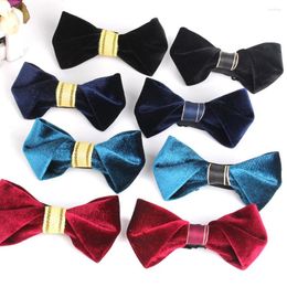 Bow Ties Velvet Tie For Groom Fashion Solid Men Women Shirt Knot Adjustable Adult Bowties Cravat Groomsmen Bowtie