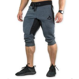Men's Cotton Casual shorts 3/4 Jogger Capri Pants Breathable Below Knee Short Pants with Three Pockets