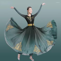 Stage Wear Xinjiang Uygur Dance Performance Costumes Female Ethnic Minority Mongolian Dress National Clothes Outfit