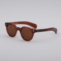 Sunglasses Japanese Oval Round Acetate Original Frame High Quality Men's Classic Handmade Polarized Glasses Women Sun