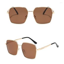 Sunglasses 2023 Men's Metal Frame Radiation Protection Sunshade Polarised Classic Square VU400 Eye Glasses