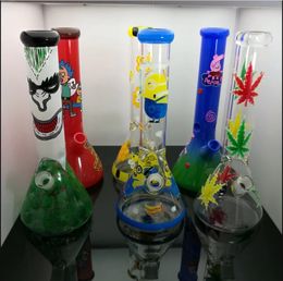 Glass Pipes Smoking blown hookah Manufacture Hand-blown bongs Painted Nightlight Classic Big Glass Bongs Cigarette