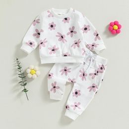 Clothing Sets Infant Baby Girl Tracksuits Two Piece Clothes Toddler Long Sleeve Floral Sweatshirt Camouflage Pants Set Children Outfits