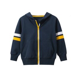 Hoodies Sweatshirts Kids Boys Cotton Jackets 1 6 Y Outerwear Sport Jacket For Spring 2023 Toddler Solid Color Thin Coat Outwear 230725