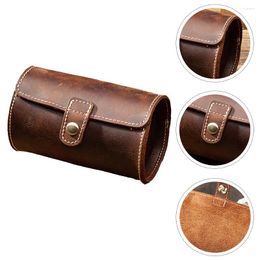 Jewellery Pouches 2 Slot Watch Roll Display Box- Portable Wrist Case Travel Round Holder Storage Box For Bracelet