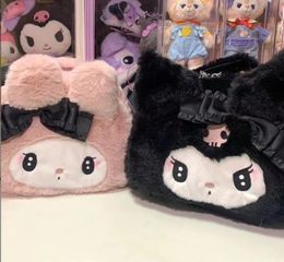 Girls kawaii Cosmetics Zipper handbag Girl Black Kuromi Pink Melody Casual Princess Accessories bags big Capacity