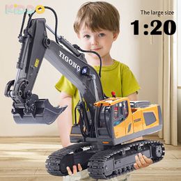 Electric RC Car RC Excavator 1 20 Remote Control Truck 2.4G Crawler Engineering Vehicle Radio Children's Day Gifts 230726