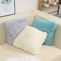 Cushion/Decorative New Fashion Trendy Fur Cushion Cover Tie-dye Cover Home Decor Covers Decorative Living Room Soft Plush Case