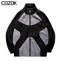 Mens Jackets Korean Fashion Casual Varsity Hip Hop Harajuku Patchwork Windbreak Streetwear Oversize Female Spring 230726