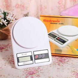 Household Scales Smart Kitchen Scale Digital Electronic Food Scale Weighing Scale SF-400 10KG / 1g Kitchen Mail LCD Digital Scale White x0726