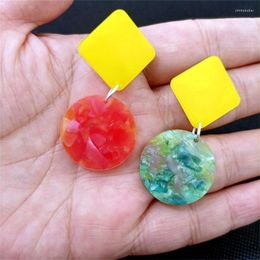 Dangle Earrings KUGUYS Vintage Acrylic Marbleized Drop For Women Geometric Novelty Party Jewelry Accessories