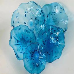 Wall Decoration Blown Glass Plates Modern Art Decoration Murano Glass Wall Art Plates Fancy Blown Murano Glass Wall Plates218k