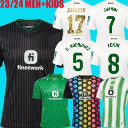 23 24 Betis Soccer Jerseys Fekir Isco Manga Corta Joaquin B.iglesias Camiseta De Futbol Juanmi Estadio La Cartuja 2023 2024 Kit infantil Ayoze