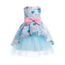 Girl Dresses Baby Kids Flower Pretty Birthday Children Clothing Toddler Wedding Princess Dress Eveving Party Costume Clothes With Bow
