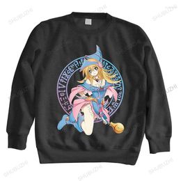 Men's Hoodies Casual Loose Hoody Men Cotton Tops Man Crew Neck Sweatshirts Dark Magician Girl Women Unisex Cool