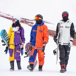 Other Sporting Goods LTVT Winter Ski Suit Women Warm Outdoor Snowboard Jacket Men Overalls Skiing Waterproof Hooded Set 230726