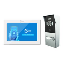 ANJIELOSMART 2 Wired Video Door Phone With Doorbell using 1080P Tuya 7 Inch Touch Monitor Video Intercom System For Home Villa