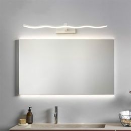 2022 European style led mirror lights Wall lamps bathroom Waterproof white black flat Modern indoor Lighting296b