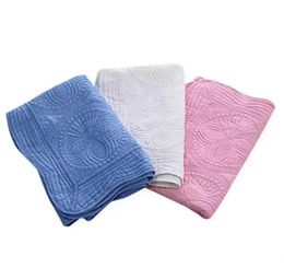 Multi Colors 100% Cotton Embroidered Baby Blanket Kids Quilt Monogrammable Air Conditioning Blankets Infant Shower Gift FY3807 JY01