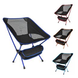 Camp Furniture Outdoor Portable Folding Chair Ultralight Camping Chairs Fishing For BBQ Travel Beach Hiking Picnic Seat Tools 230726