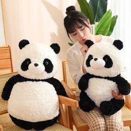 Cushion/Decorative Kawaii Lying Flat Panda Plush Toy Lying Flat Futon Sofa Cushion Bed Nap Clip To Send Girls Holiday Gifts
