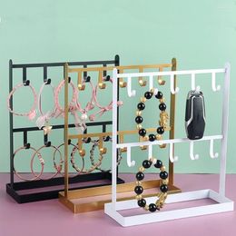 Jewelry Pouches Stand Organizer Women Hair Ring Rack Display Metal Bracelet Holder Key Chain Hanger