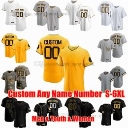 S-6XL JRoberto Clemente Willie Stargell Baseball Jersey Austin Hedges Rich Hill Colin Holderman Connor Joe Mitch Keller Custom Any Name Number Men & Youth & Women