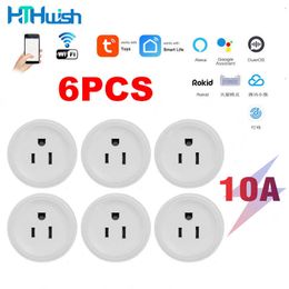 Smart Power Plugs 6PCS Tuay Smart Socket Wifi Smart Plug US Outlet Power Monitor 10A Timing Function APP Remote Control Support Alexa Home HKD230727