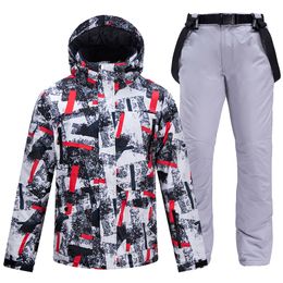 Other Sporting Goods 30C Warm Ski Suit for Men Brand Jacket And Pants Male Waterproof Breathable Snowboarding Suits Set 230726