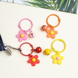 Fashion blogger designer Jewellery yunya Small Fresh Colourful Flower Bell Keychain Holiday Gift mobile phone Keychains Lanyards KeyRings wholesale YS61