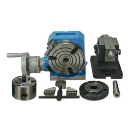 Universal Dividing Head HV-4 Inch 80mm Chuck HV-6 Inch 125mm 3 Jaw Chuck Horizontal Vertical Indexing Rotary Table