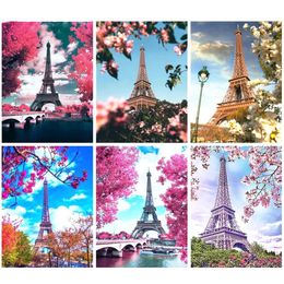 Sculptures Full Square Diamond Painting Landscapes Embroidery Pictures of Rhinestones Cross Kit Diamond Mosaic Paris Craft