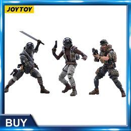 Action Toy Figures JOYTOY 1/18 Action Figure Dark Source Characters Trio Toy Soldiers Anime Figurines Military Model 230726