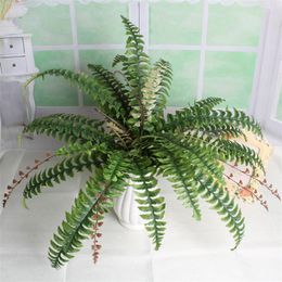 Decorative Flowers Pseudopteridophyte Leaves Simulation 38 Pieces Of Persian Grass Bundle El Green Plant Wall Decoration Materials