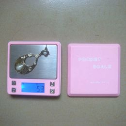 Household Scales 0.01g 200g Pink Digital Jewelry Mini Pocket Scale for Gold Weighing Gram Scale x0726