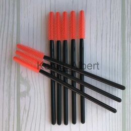 Makeup Brushes 50 PCS Orange Silicone Make Up Brush Mascara Wands Eyelashes Brush Eyebrow Shaper Make Up Tools One-off Brushes Grafting Eyelash x0727