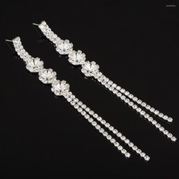 Dangle Earrings YFJEWE Handmade Factory Wholesale Price Long Crystal For Women Vintage Full Tassel Rhinestone E498