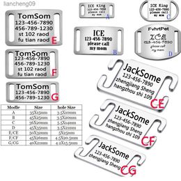 Pet Id Tag Dog Cat Customized For Stainless Steel Free Carvings Of Pet Name Phones Personalized ID TAG Pet Dog COLLAR Products L230620