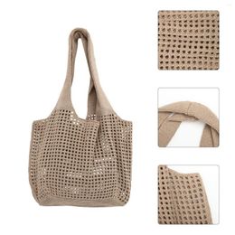 Storage Bags Shoulder Woven Beach Tote Women Summer Cotton Aesthetic Women's Body Purses