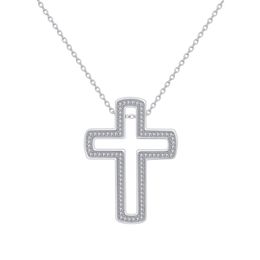 2023 Fashionable European and American New Hot Selling S925 Sterling Silver Personalised Cutout Diamond Cross Pendant Necklace