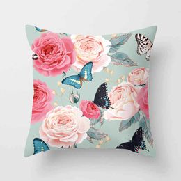 Cushion/Decorative Customizable Cushion Cover Sofa Decorative case Flower Butterfly Pattern Decorative Cushion case