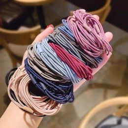 100pcs/lot Hair Tie Girls High Elastic Rubber Band Colourful Elastic Hair Bands for Women Men Thin Ponytail Holder Hair Ties Scrunchies Accessories 2304