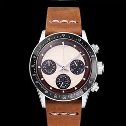 WATCH Chronograph Vintage Perpetual Paul Newman Japanese Quartz Stainless Steel Men Mens Watches Watch Wristwatches282u306n