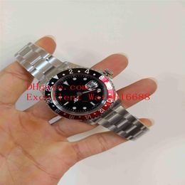 6 -selling BP Factory Mens Wristwatches 40 mm 1675 Stainless Steel Vintage Red Blue Bezel Black Dial Asia 2813 Movement Automa2102