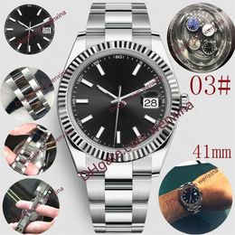 20 Colour Top automatic 2813 Mechanical watch Men Big Magnifier 41mm Stainless steel Waterproof President Mens Watches Male Wristw265N