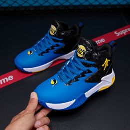 Basketball Sneakers Kids 2022 All Seasons Casual Shoes Boys Sneakers Girls Shoes Leather Anti-slippery Lace-up Trainers